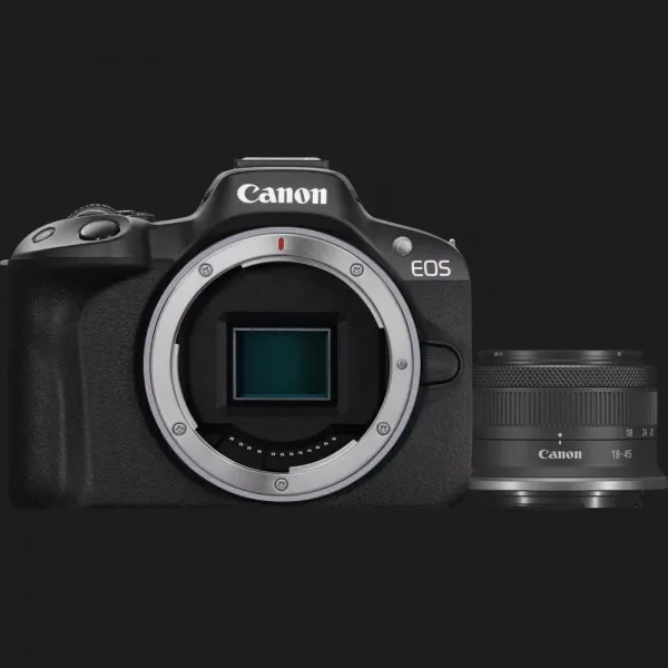 Цифровий фотоапарат Canon EOS R50 kit RF-S 18-45 IS STM (Black) (5811C033) (Standard)