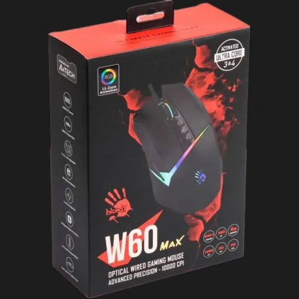 Ігрова миша Bloody W60 Max (Stone Black) (UA)