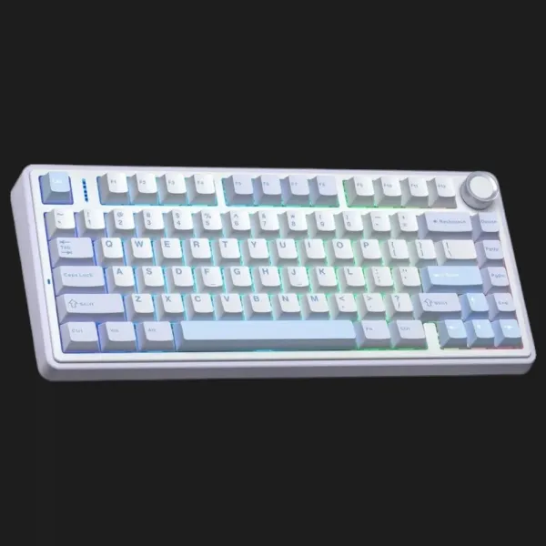 Клавіатура ігрова AULA F75 Wireless (White/Blue)