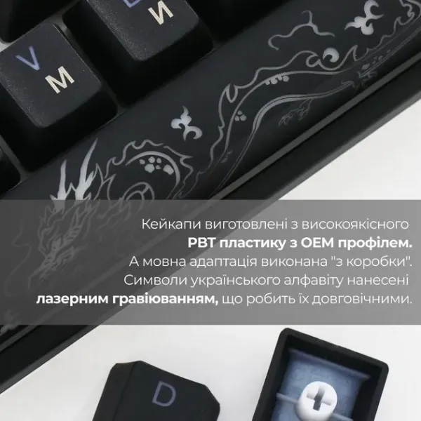 Клавіатура ігрова Ducky One 3 Cherry MX Red RGB (Black) (UA)