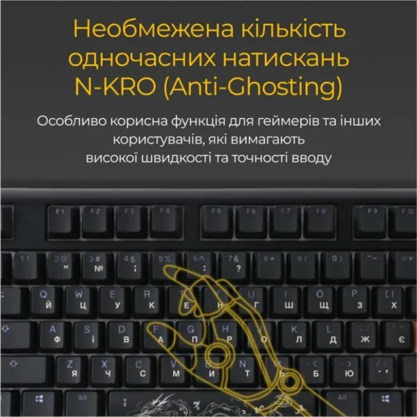 Клавіатура ігрова Ducky One 3 TKL Cherry MX Blue RGB (Black) (UA)