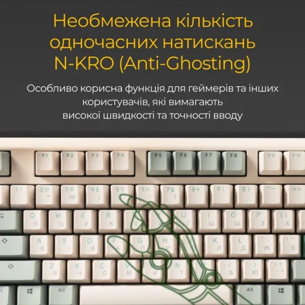 Клавіатура ігрова Ducky One 3 Cherry MX Brown (Matcha Cream) (UA)