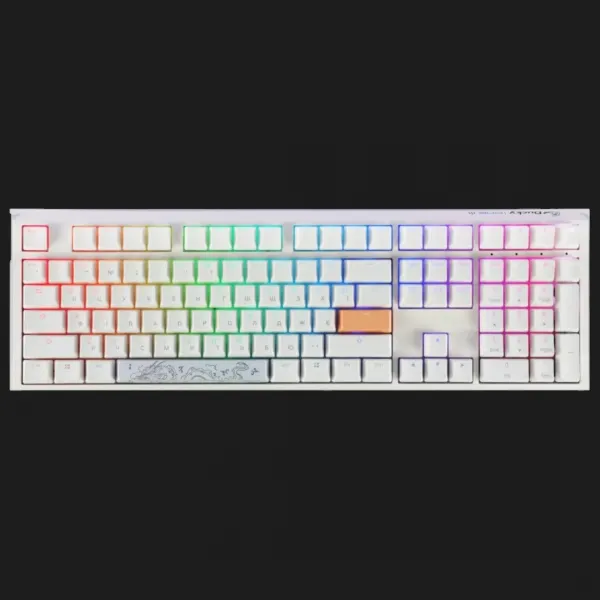 Клавіатура ігрова Ducky One 3 Cherry MX Silent red RGB (White) (UA)