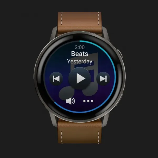 Garmin Venu 4 45mm Slate with Black Silicone Band and Brown Leather Band