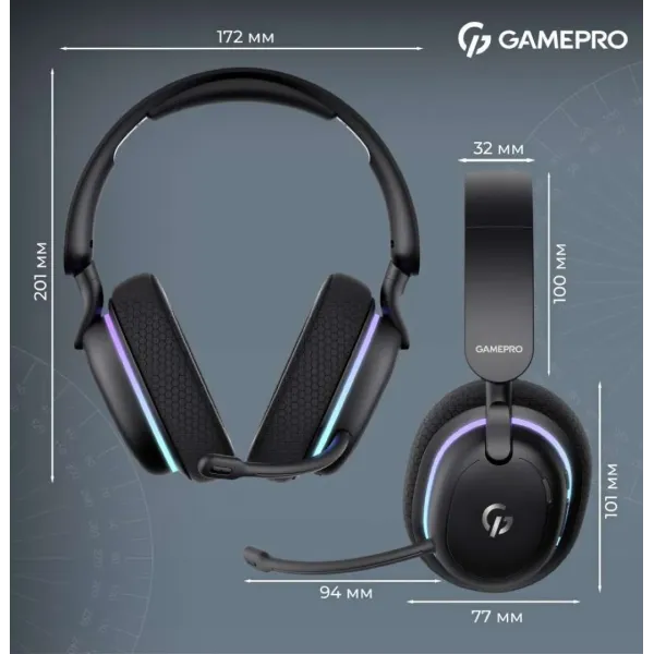 Ігрова гарнітура Gamepro Asgard Bragi (HSW250B) (Black) (UA)