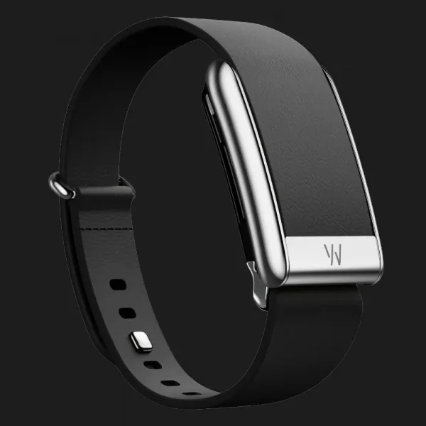 Ремінець Whoop LeatherLuxe Band для Whoop 5.0 (Black with Titanium) (Size L)