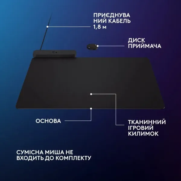 Килимок для миші Logitech G PowerPlay 2 Charging System Mouse Pad (EU)